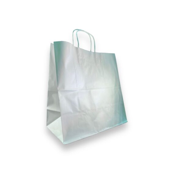 BOLSA BLANCA CUADRADA CON MANIJA