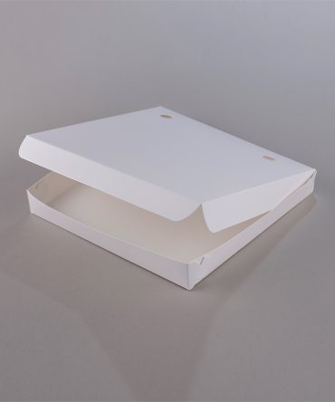 CAJA PIZZA CARTULINA BLANCA 22 X 22 CM